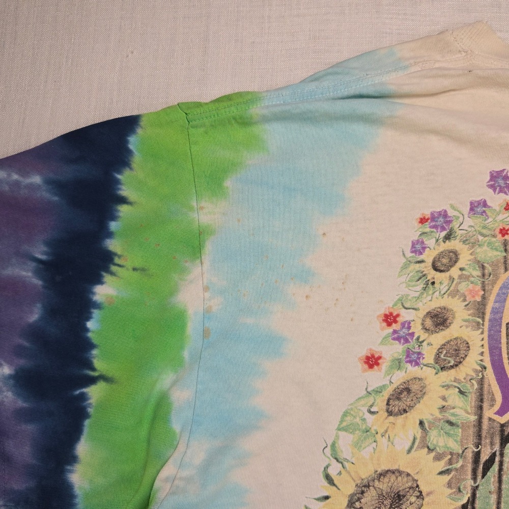 VTG Liquid Blue Grateful Dead Terrapin Station Tie Dye T-Shirt XL 98 DISTRESSED - Picture 10 of 10